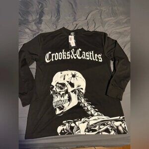Crooks and castles skeleton long sleeve tee